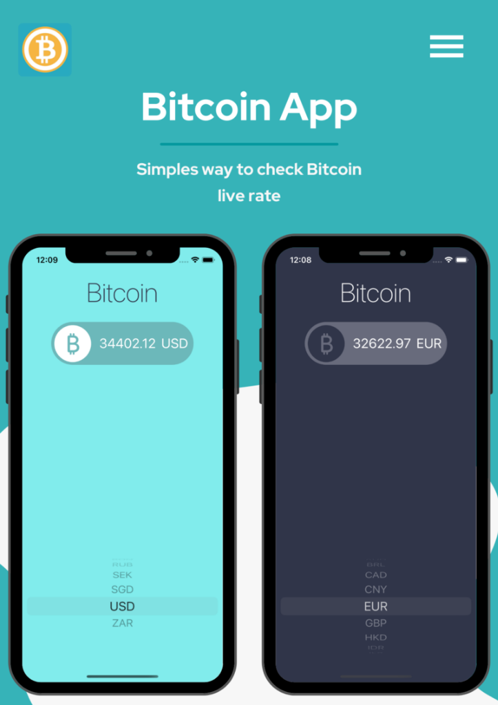 Bitcoin App screenshot